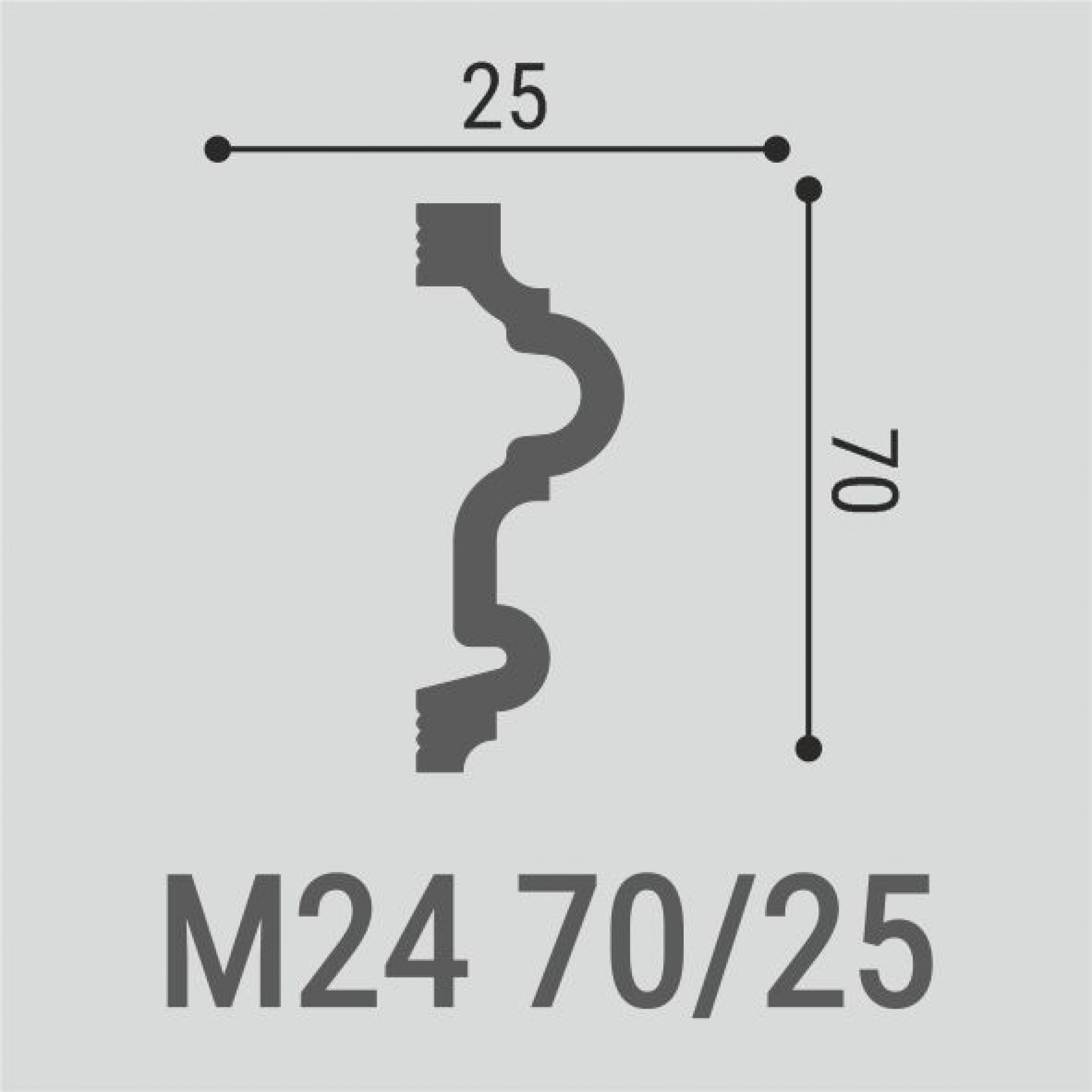Молдинг XPS М24 70-25 Дюрополимер