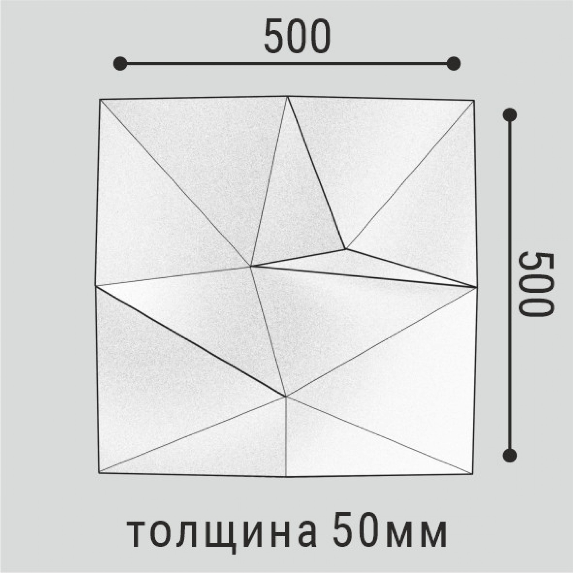 Стеновая панель СП-16 500*500*50 дюрополимер