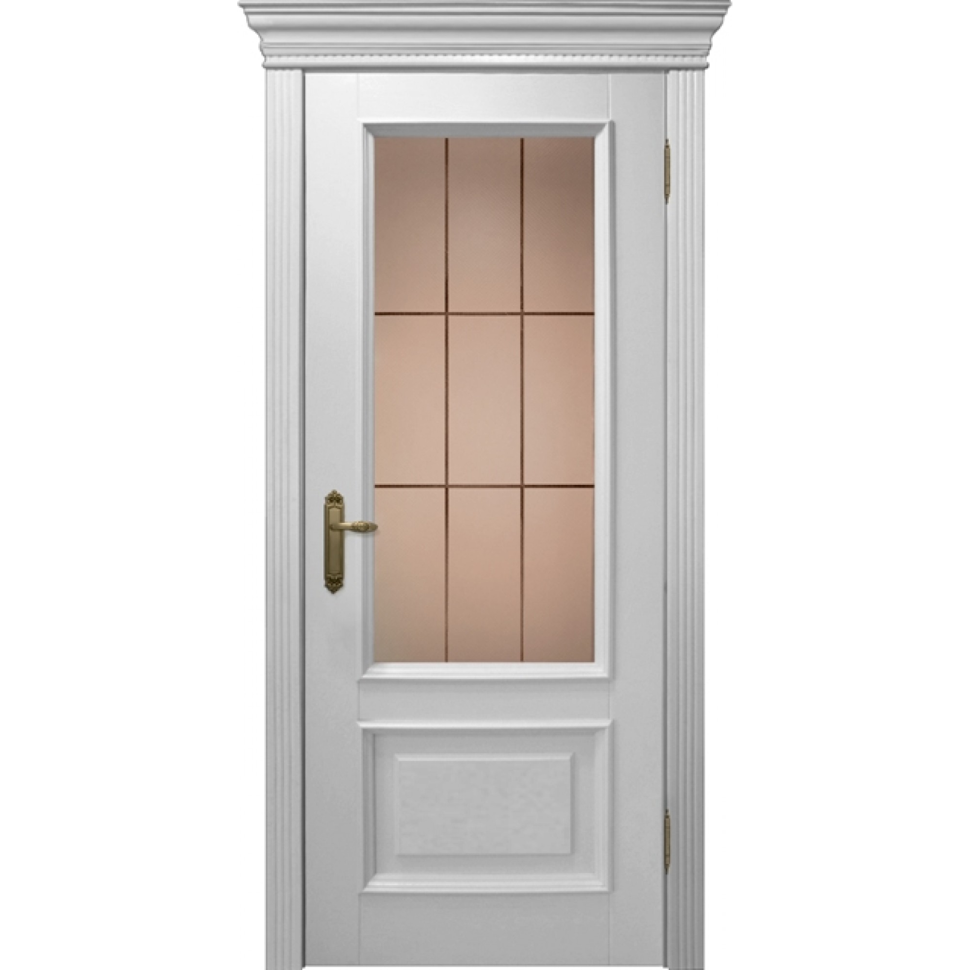 Дверь Арт 2 ПО Белый бронза