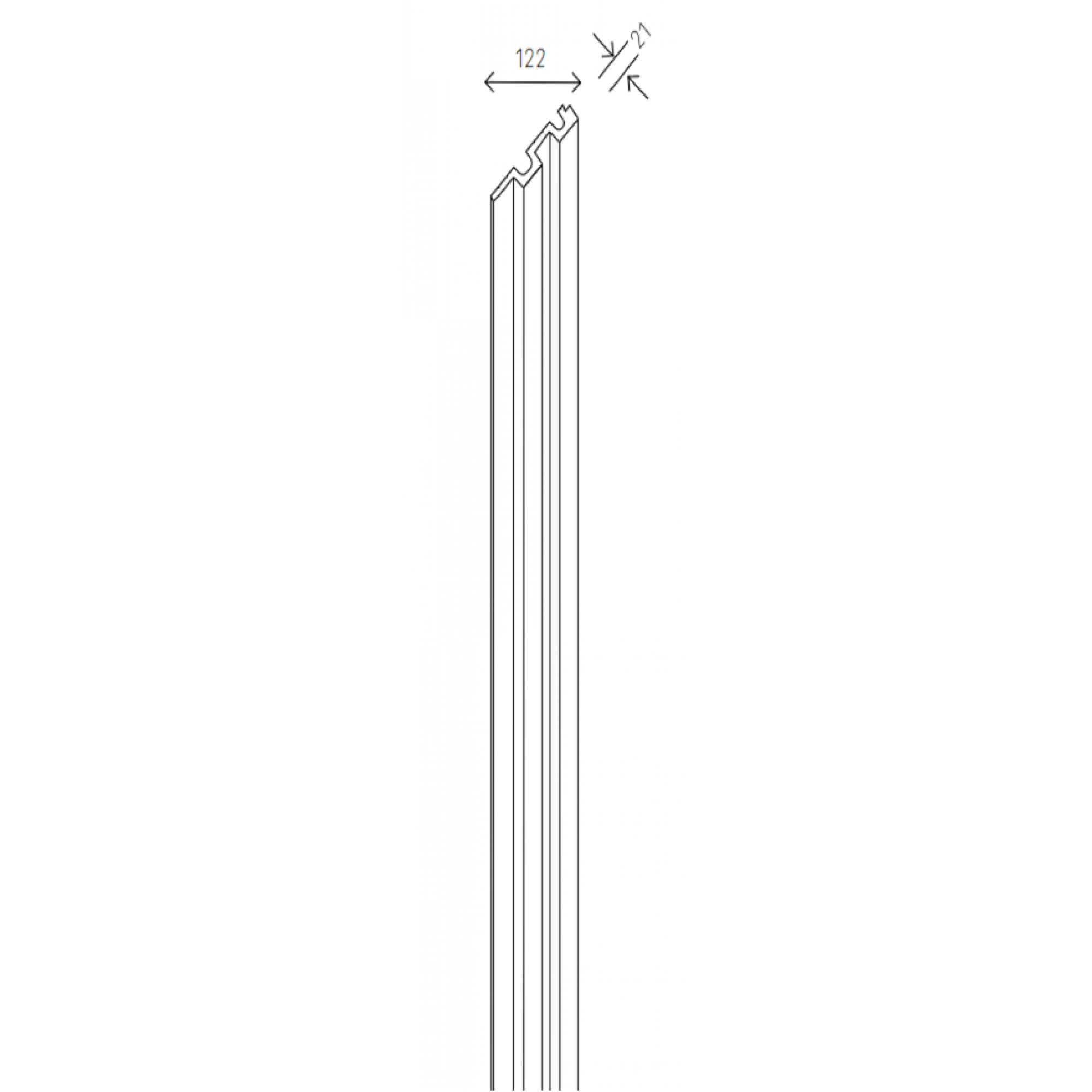 Стеновая панель LINERIO L-LINE ANTHRACITE 2650х122х21мм